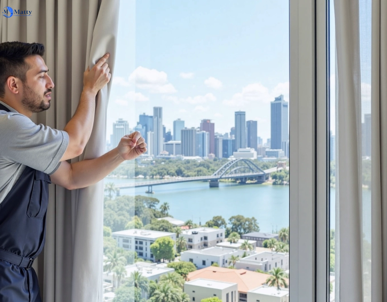 Professional curtain steam cleaning service bridgeman-downs QLD by Fresho Curtain Cleaning