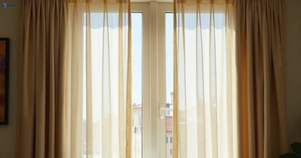 Dull dusty drapes in bridgeman-downs before professional cleaning